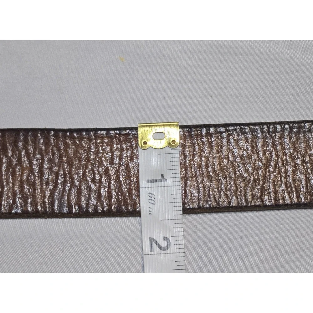 American Eagle Y2K Brown Embroidered Soft Leather Belt 34-40